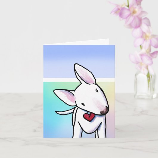 Schattigee Bull Terrier-Kaart Kaart (Orchidee)