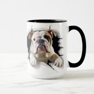 Schattigee bulldog-achtergrond mok