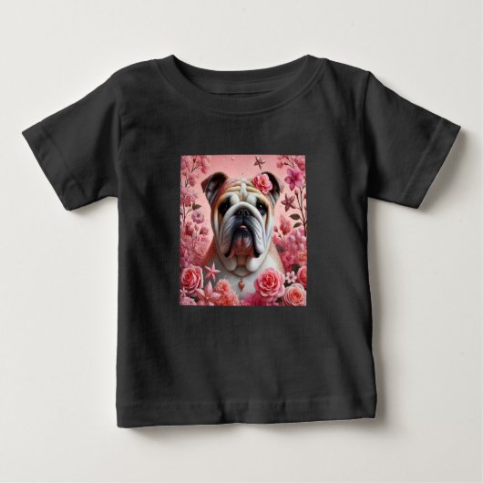 Schattigee bulldog baby T-shirt! (Voorkant)