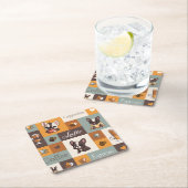 Schattigee Bulldog Coffee Love Kartonnen Onderzetters (Insitu)