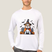 Schattigee Bulldog Halloween T-Shirt – Heksen Pet, (Voorkant volledig)