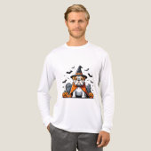 Schattigee Bulldog Halloween T-Shirt – Heksen Pet, (Voorkant)