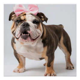 Schattigee Bulldog Poster Wall Art