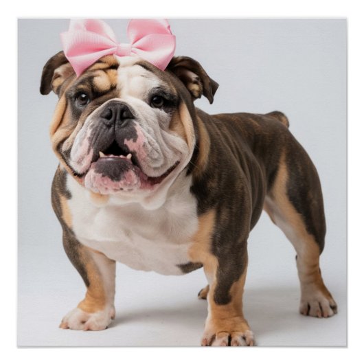 Schattigee Bulldog Poster Wall Art (Voorkant)