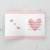 Schattigee bulldog puppy be mijn roze Valentijnsda Kaart (Binnen)