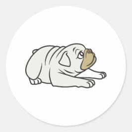 Schattigee bulldogs ronde sticker