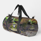 Schattigee Bullfrog Gezicht Dier Gepersonaliseerd Plunjezak (Rechterhoek)