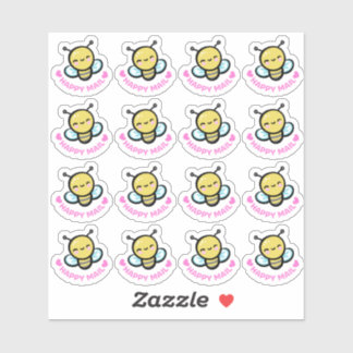 Schattigee Bumble Bee Custom-Cut Vinyl Sticker