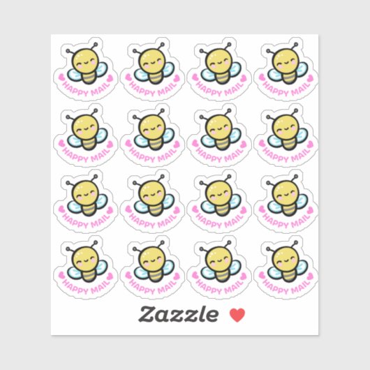 Schattigee Bumble Bee Custom-Cut Vinyl Sticker (Vel)