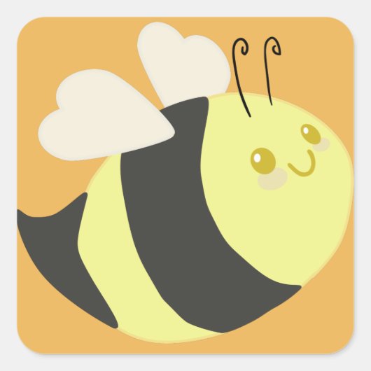 Schattigee Bumble Bee Stickers (Voorkant)