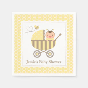 Schattigee Bumble Bee Stroller Baby shower benodig Servetten