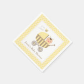 Schattigee Bumble Bee Stroller Baby shower benodig Servetten (Hoek)