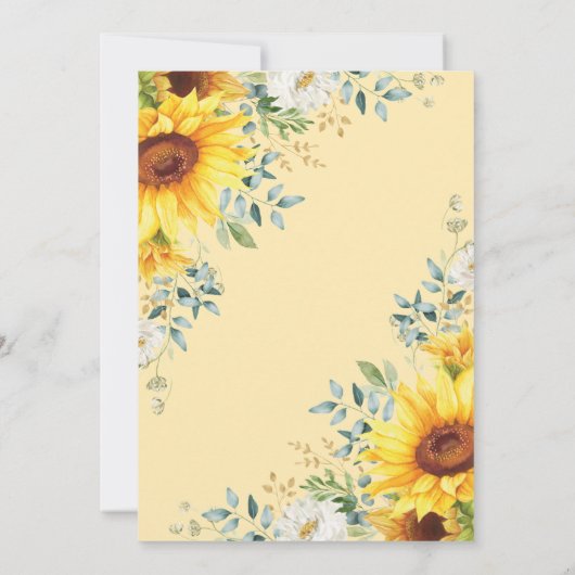 Schattigee Bumble Bee Zonnebloem Zomer 1e Verjaard Kaart (Achterkant)