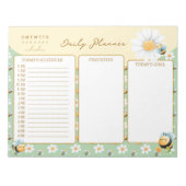 Schattigee Bumble Bees Custom Planner Notitieblok (Voorkant)
