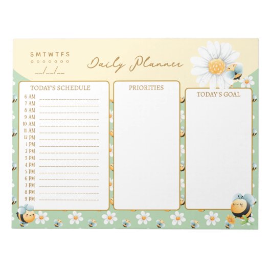 Schattigee Bumble Bees Custom Planner Notitieblok (Voorkant)