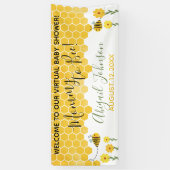 Schattigee Bumblebee Mama naar Bee Virtual Baby sh Spandoek (Verticaal)
