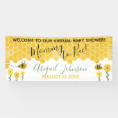 Schattigee Bumblebee Mama naar Bee Virtual Baby sh Spandoek (Horizontaal)