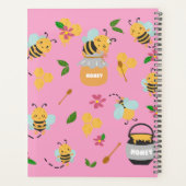 Schattigee Bumblebee persoonlijke naam Planner (Achterkant)
