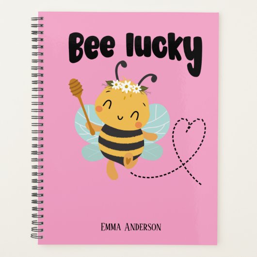 Schattigee Bumblebee persoonlijke naam Planner (Voorkant)
