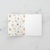 Schattigee Bumblebee Waterverf Shower Dank u kaart (Binnen)