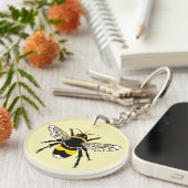 Schattigee BumbleBEE - Wildlife - Insect - Bedreig Sleutelhanger (Voorkant Rechts)