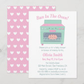 Schattigee Bun in het Oven Baby shower Kaart (Voorkant / Achterkant)