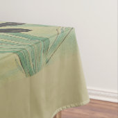 Schattigee Bunnies met Daffodil Flowers Antiek Pas Tafelkleed (Voorbeeld)