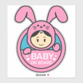Schattigee Bunny - Baby aan boord Sticker (Vel)