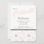 Schattigee Bunny Baby Douche Uitnodigingen (Voorkant)