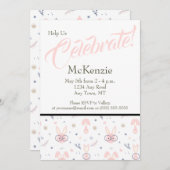 Schattigee Bunny Baby Douche Uitnodigingen (Voorkant / Achterkant)