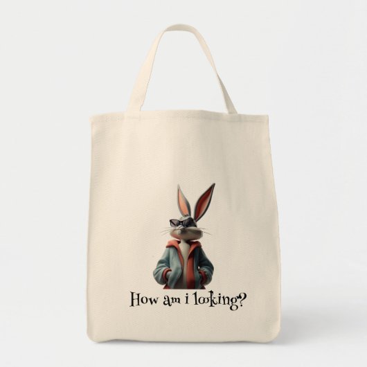 Schattigee Bunny Canvas Canvas tas (Voorkant)