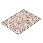 Schattigee Bunny & Cherry Blossom Doodle Notitiebo Notitieboek (Linkerzijde)