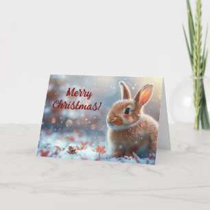 Schattigee Bunny Christmas Kaart Vakantie Groeten