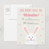 Schattigee Bunny Classroom Valentijn Briefkaart (Voorkant / Achterkant)
