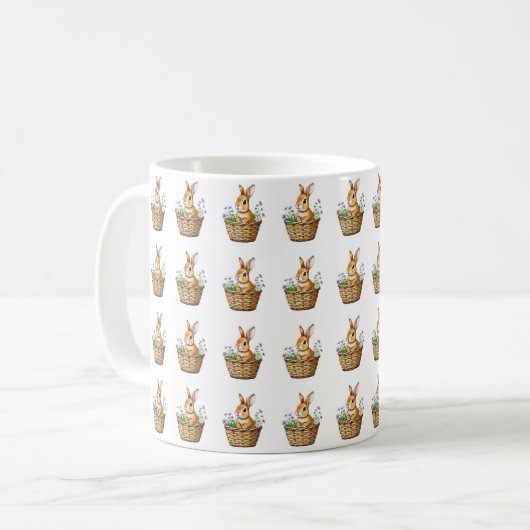 Schattigee Bunny Coffee Mok (Voorkant links)