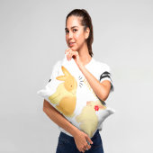 Schattigee Bunny Couple Love Quote - "Honey I Love Kussen