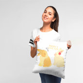 Schattigee Bunny Couple Love Quote - "Honey I Love Kussen