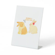 Schattigee Bunny Couple Love Quote - "Honey I Love