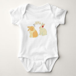Schattigee Bunny Couple Love Quote - "Honey I Love Romper