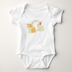 Schattigee Bunny Couple Love Quote - "Honey I Love Romper