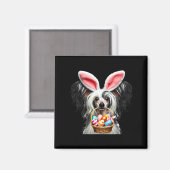 Schattigee Bunny Ear Chinese Crested Dog Easter Eg Magneet (Voorkant / Achterkant)