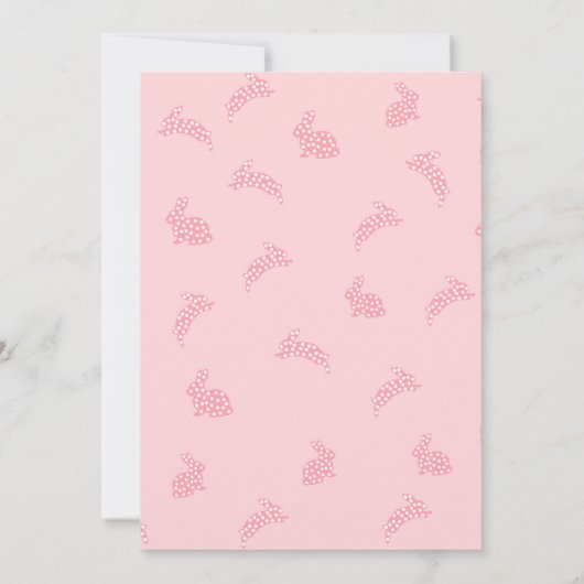 Schattigee Bunny Easter Egg Hunt Brunch Party Kaart (Achterkant)