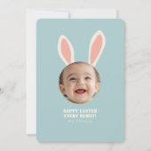 Schattigee Bunny Easter Greeting Fotokaart Feestdagenkaart (Voorkant)