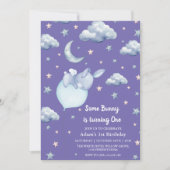 Schattigee Bunny Eerste 1e Verjaardag Baby Boy Paa Kaart (Voorkant)