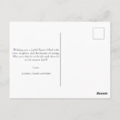 Schattigee Bunny Eggs Garland Krans Gepersonalisee Briefkaart (Achterkant)