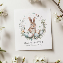 Schattigee Bunny Eggs Garland Krans Gepersonalisee Kaart