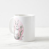 Schattigee Bunny en Lelies Plus Grootte Koffiemok (Voorkant links)