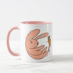 Schattigee Bunny en Wortel Animal Art Mok
