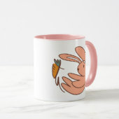 Schattigee Bunny en Wortel Animal Art Mok (Voorkant rechts)