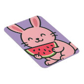 Schattigee Bunny Eten Watermeloen Magnet Magneet (Rechterzijde)